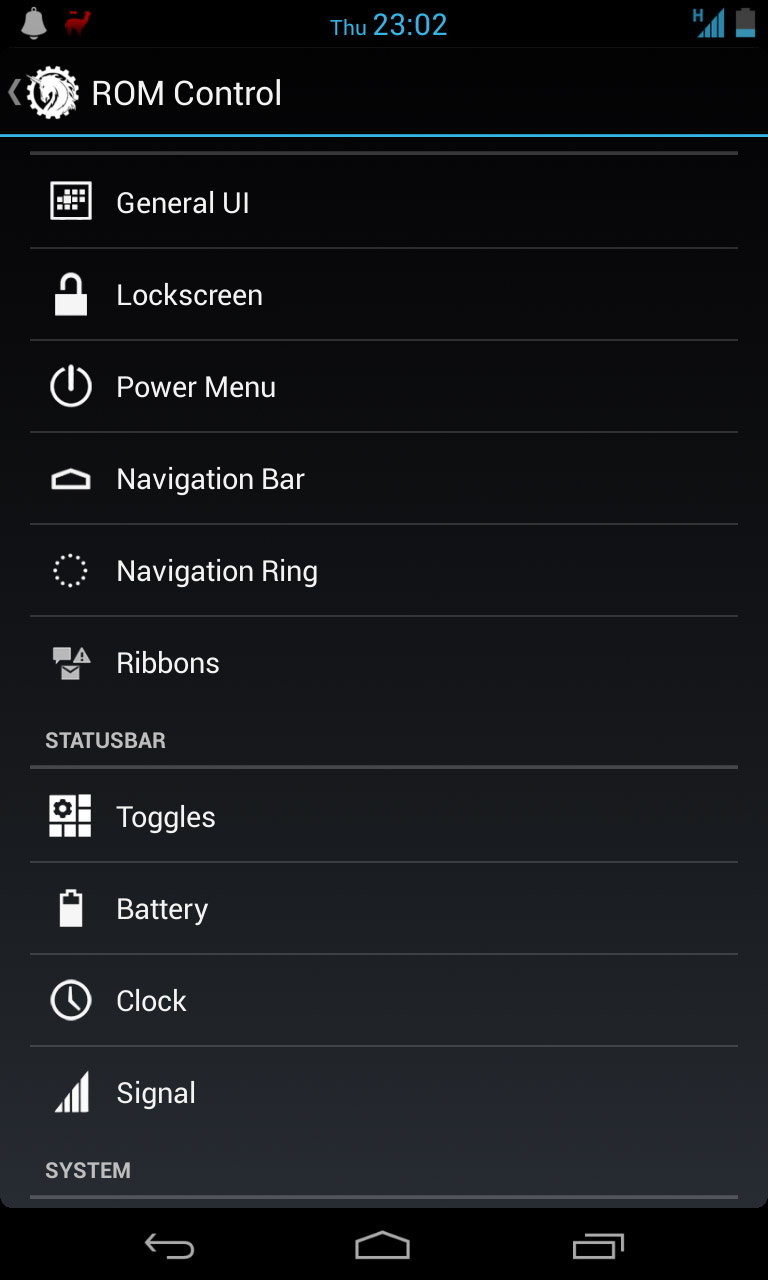 AOKP Rom Control